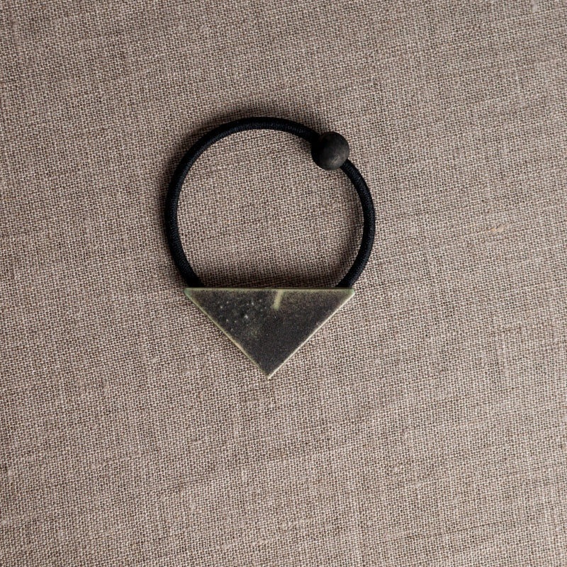 Yuki Abe Green Glaze Hair Tie Triangle
