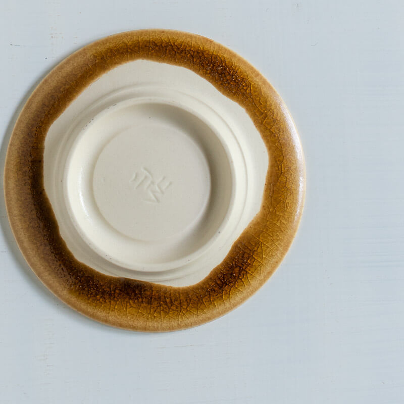 藤内紗恵子 豆皿 薄茶