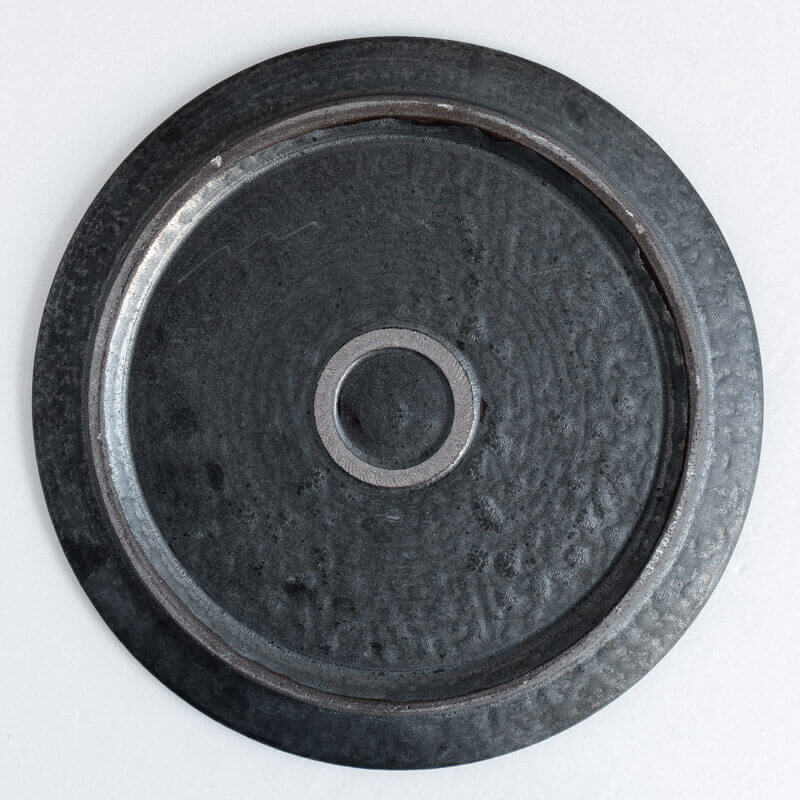Haga Minoru Black and Silver Crustal Plate 25cm A