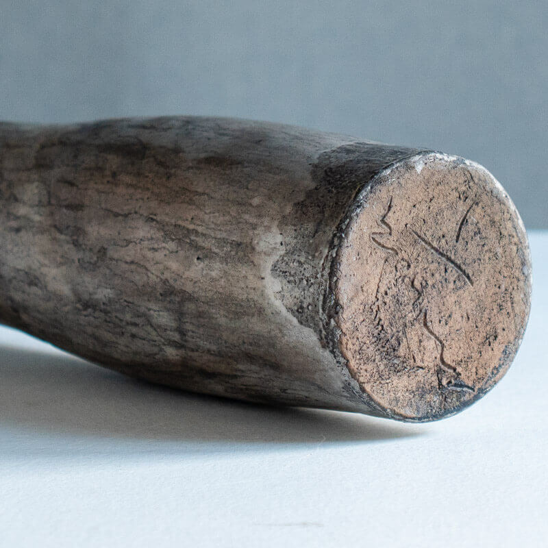 Haga Minoru: Buried-Fired Silver Flower Vase C
