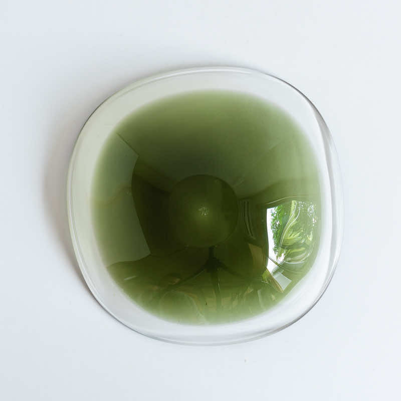 Matsuoka Yoji Colored Square Bowl, Green