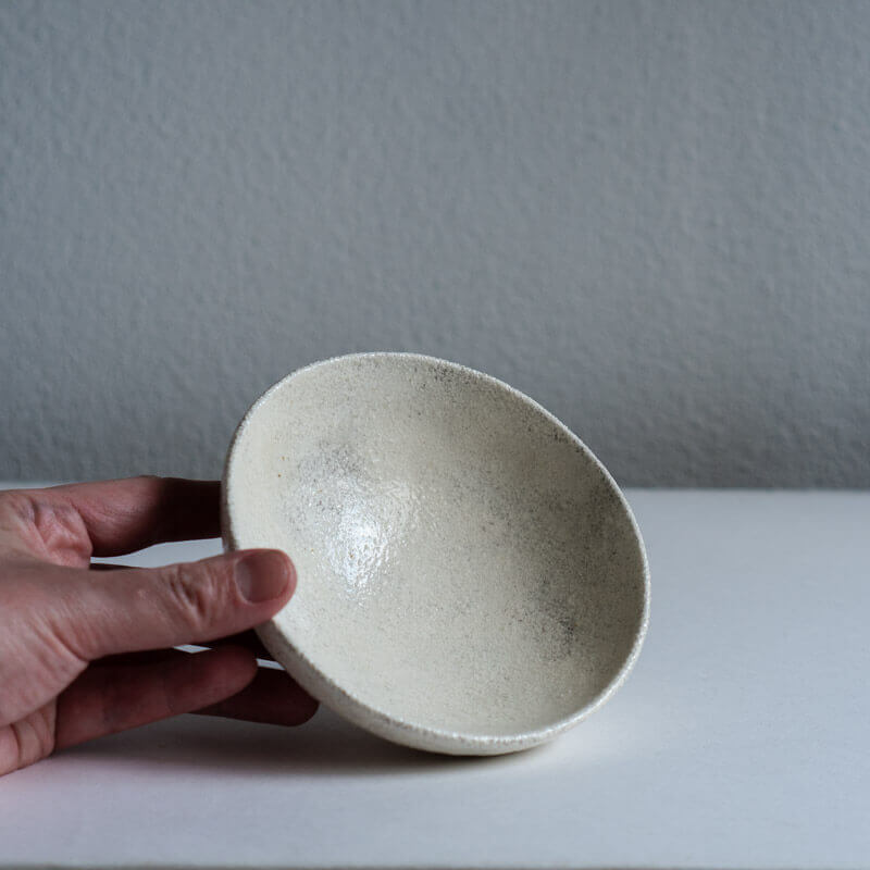 Ohashi Mutsumi, Ash Glaze, Small Shallow Bowl