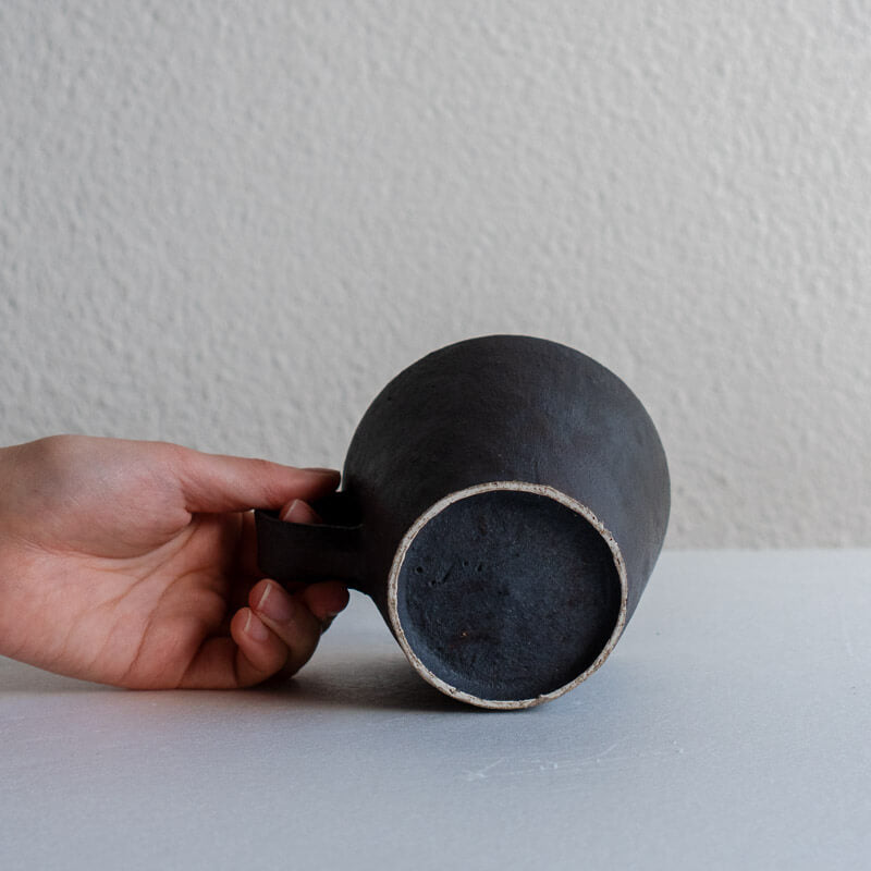 Toshiaki Tashiro Black Manganese Handled Cup L
