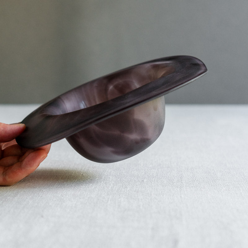 饗庭三七子 matte rim plate black C