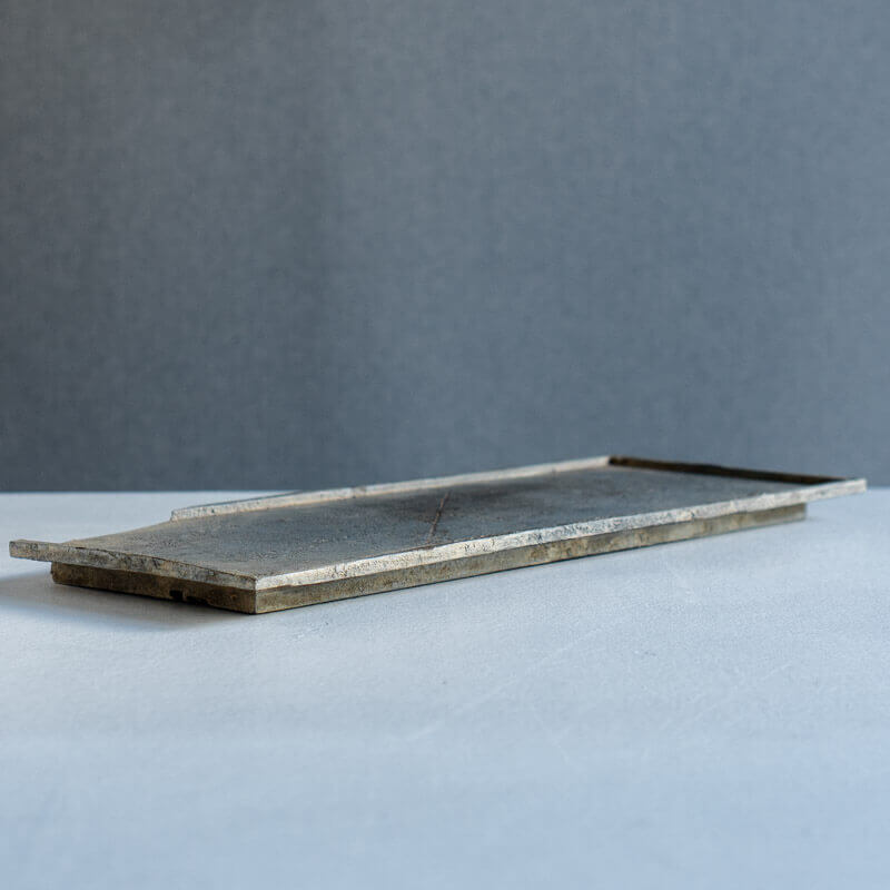 Rentarō Arakawa Rectangular Plate, 40cm x 15cm, Gesshoku (Moonlight White)