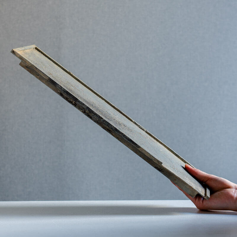 Rentarō Arakawa Rectangular Plate, 40cm x 15cm, Gesshoku (Moonlight White)
