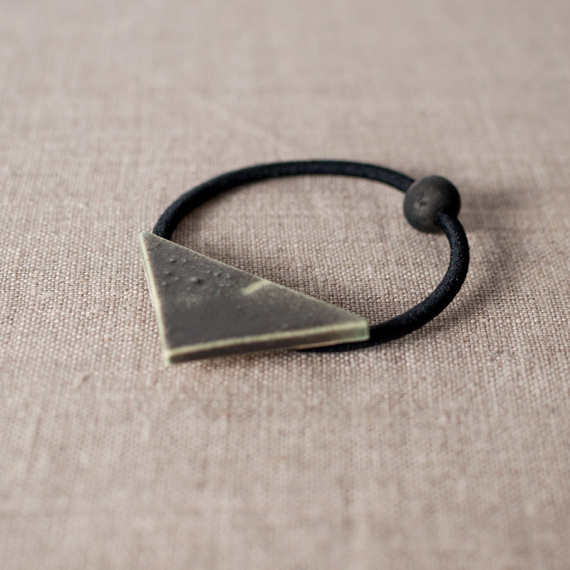 Yuki Abe Green Glaze Hair Tie Triangle