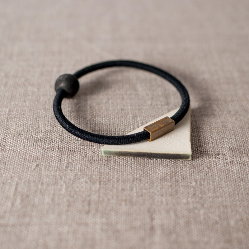 Yuki Abe Green Glaze Hair Tie Triangle