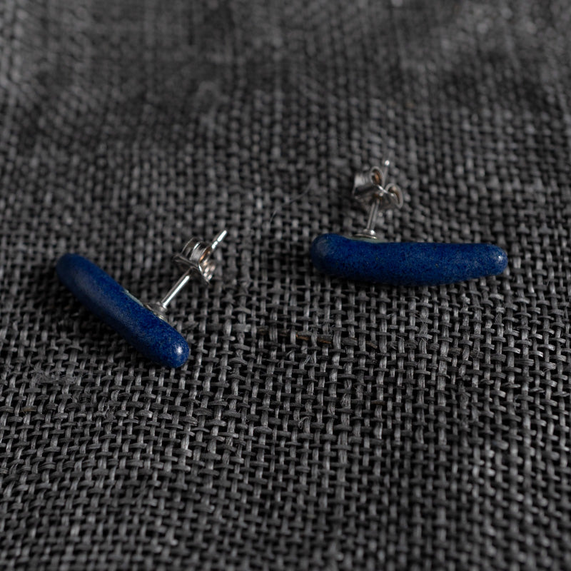 Yuki Abe Indigo Glaze Earrings Chabashira