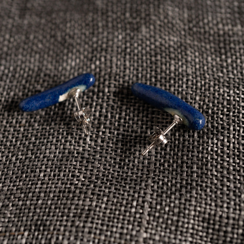 Yuki Abe Indigo Glaze Earrings Chabashira