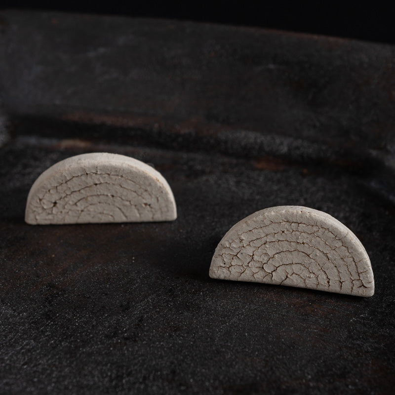 Yuki Abe Hibi-e Earrings (Half-Circle)