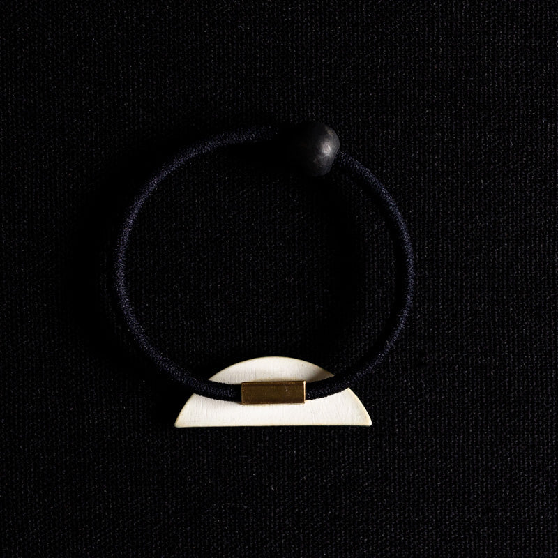 阿部有希 緑釉 ヘアゴム 弓形