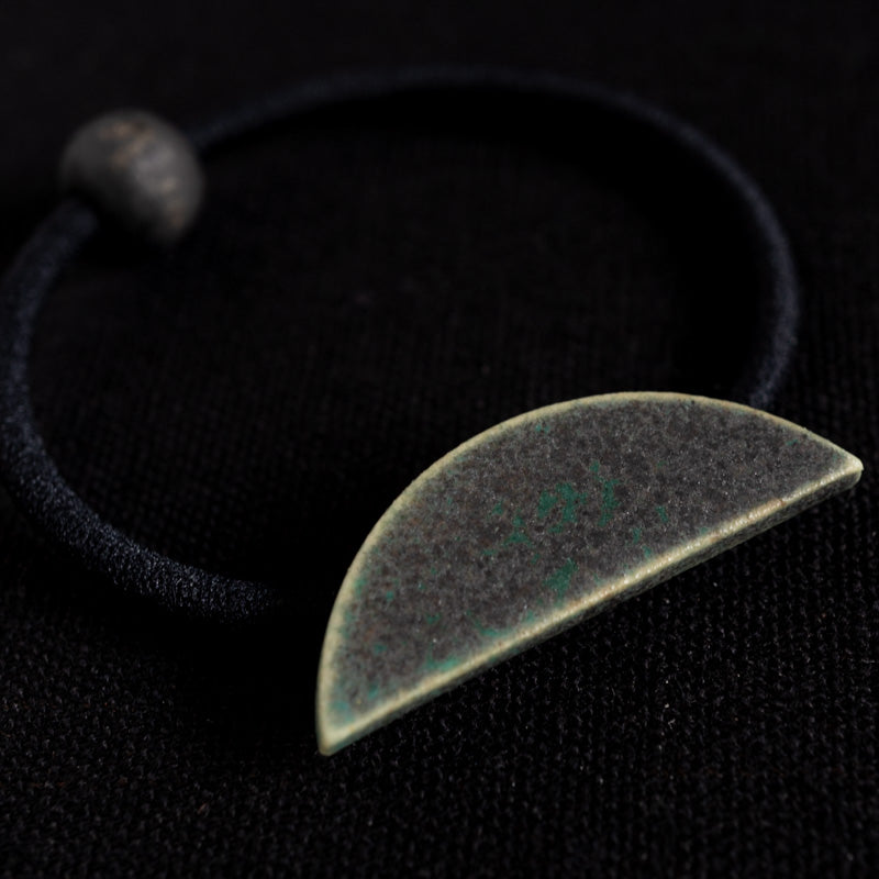 阿部有希 緑釉 ヘアゴム 弓形