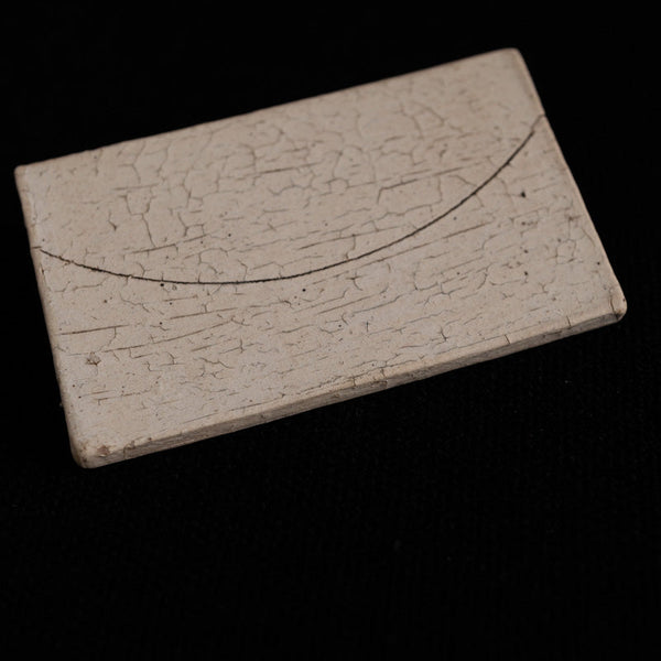 阿部有希 罅絵 ブローチ 四角 円弧