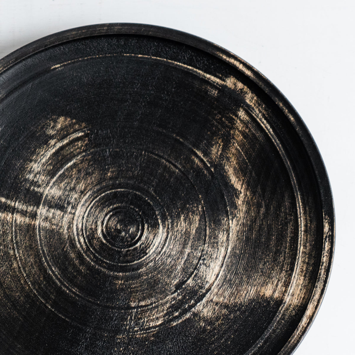 蝶野秀紀 挽きたてリムプレート 黒 17cm B