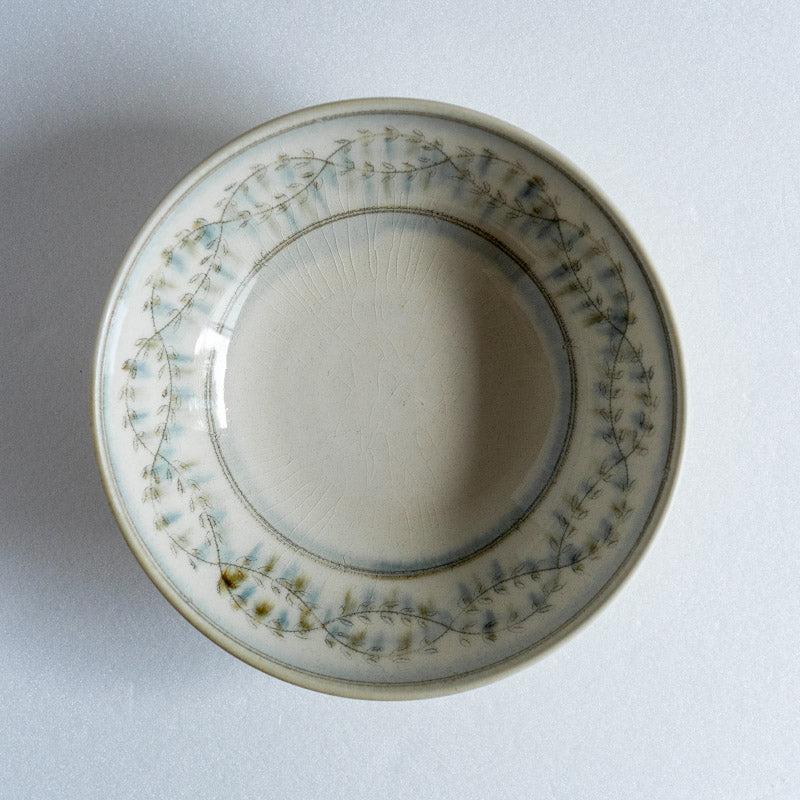 Fukuda Eiichi Engraved Annamese Large Round Bowl A