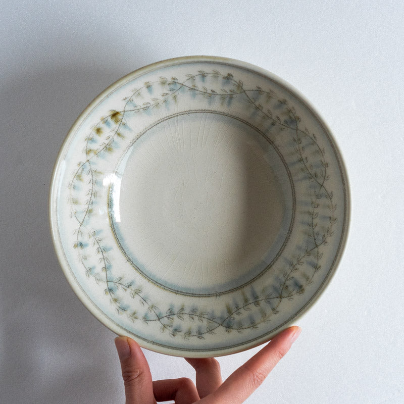 Fukuda Eiichi Engraved Annamese Large Round Bowl A