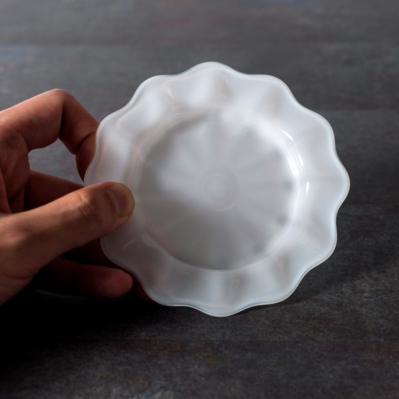 Tsutomu Suzuki (floresta fabrica) Rimmed Plate S, White