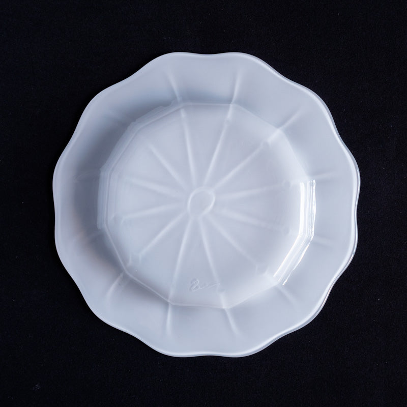 Tsutomu Suzuki (floresta fabrica) Rimmed Plate White M