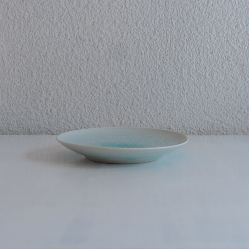 藤内紗恵子 丸皿 緑