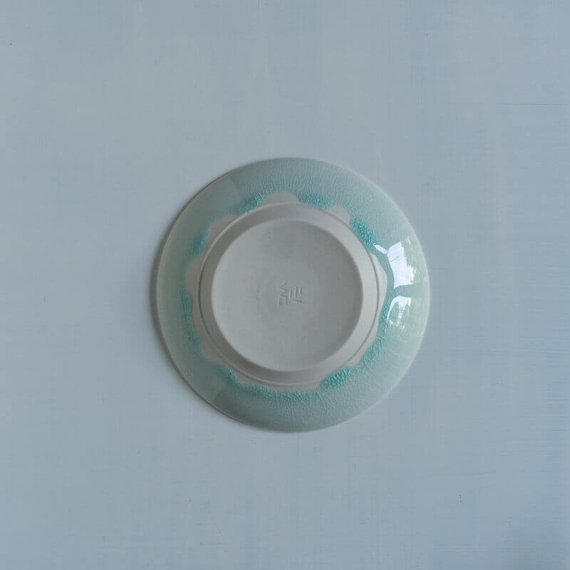 藤内紗恵子 丸皿 緑