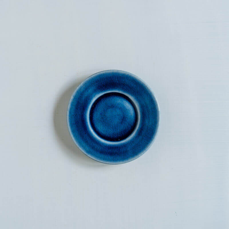 藤内紗恵子 豆皿 藍