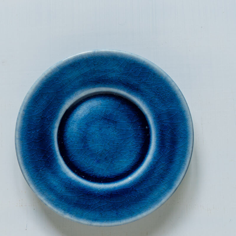 藤内紗恵子 豆皿 藍
