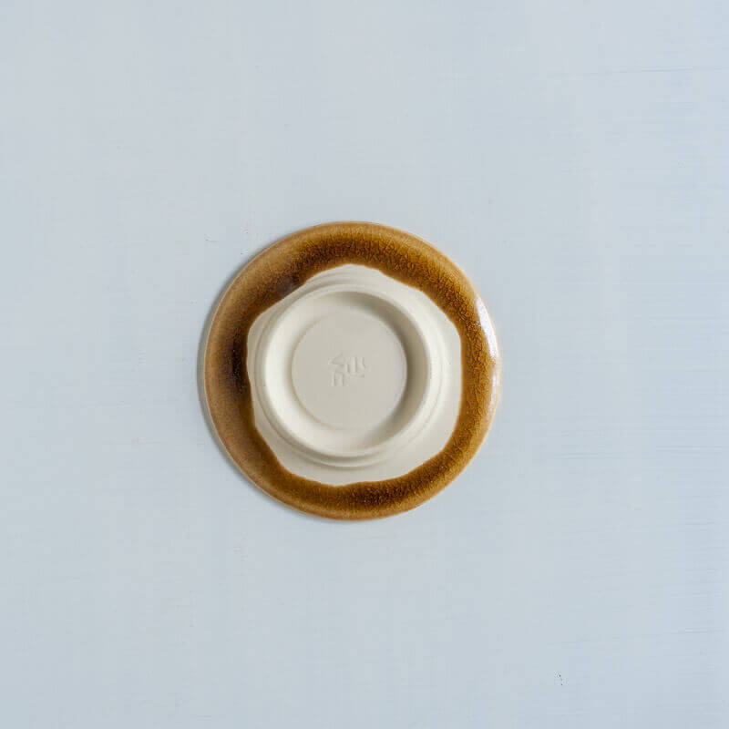 藤内紗恵子 豆皿 薄茶