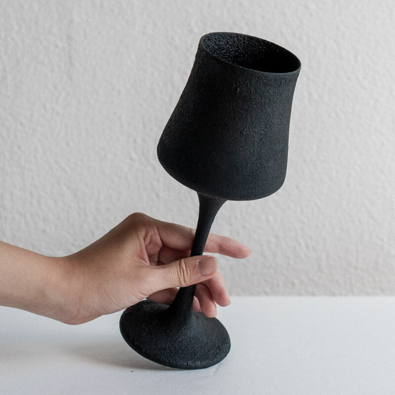 Tomohito Funaki Wine Glass Large Black Urushi