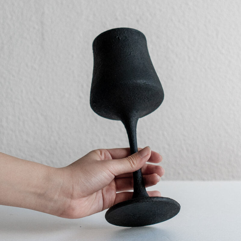 Tomohito Funaki Wine Glass Large Black Urushi