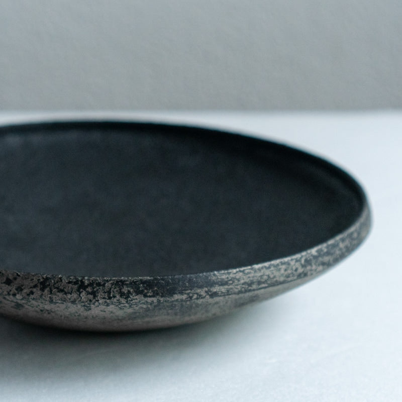 船木智仁 黒錫鉢 20cm