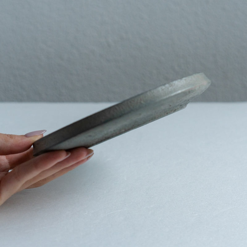 船木智仁 白漆 平台皿 15cm