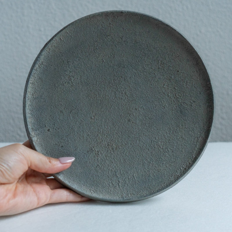 船木智仁 白漆 平台皿 20cm