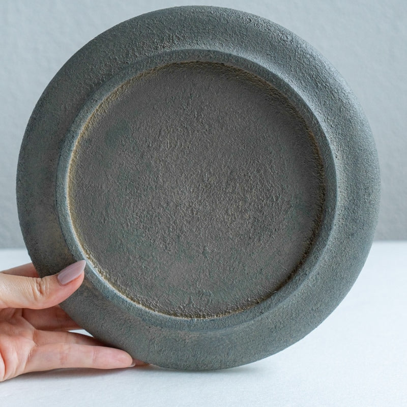船木智仁 白漆 平台皿 20cm