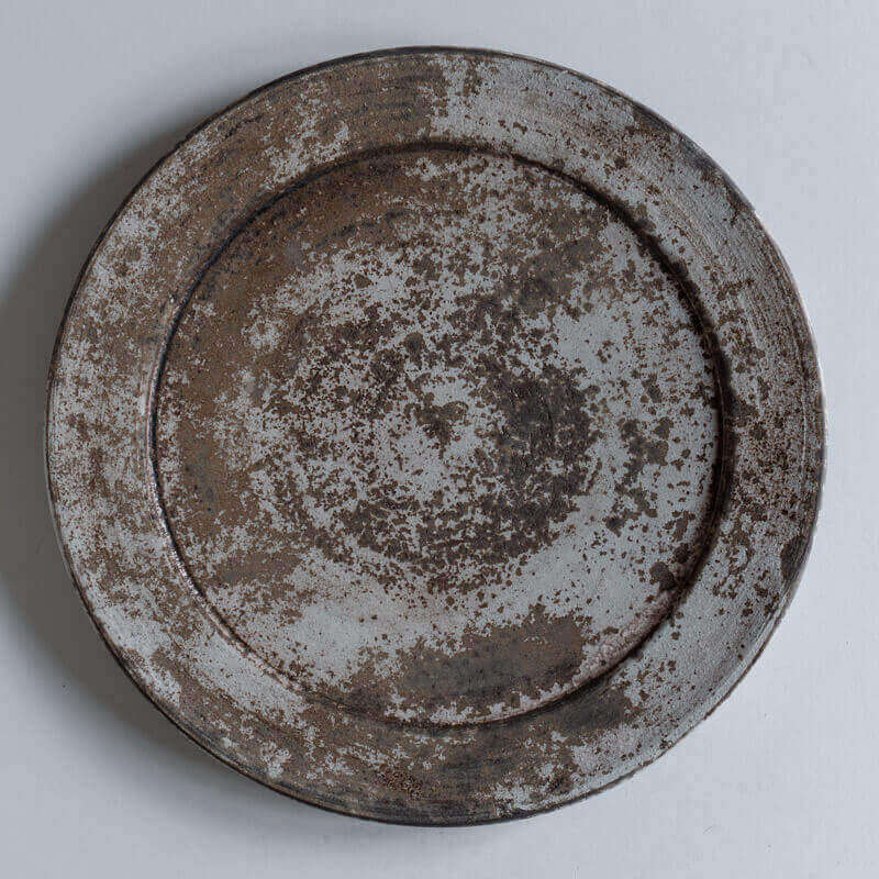 芳賀稔 剥白 リムプレート 25cm