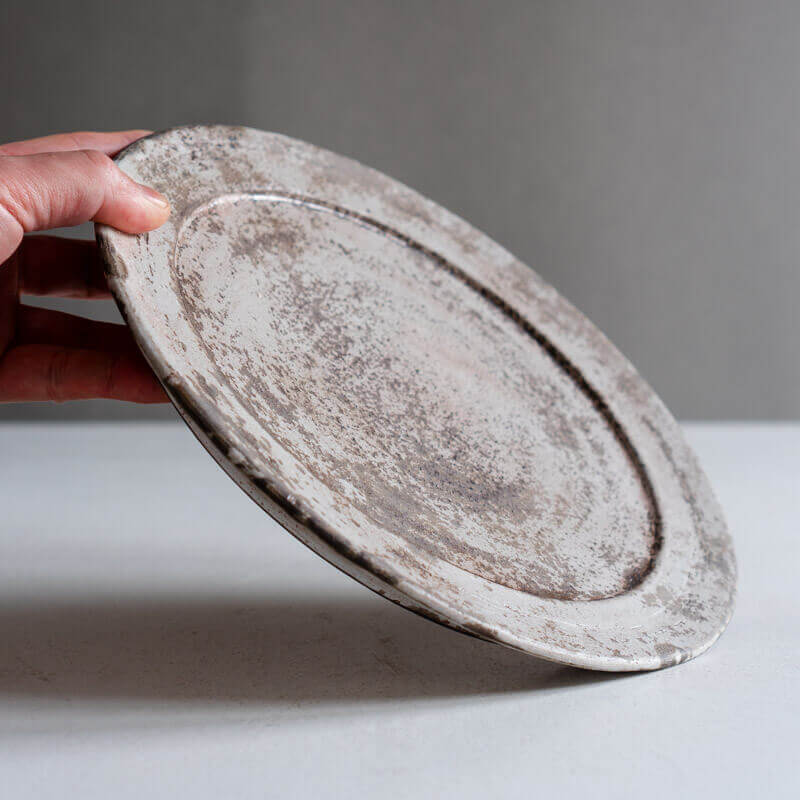 Haga Minoru Hakuhaku Rim Plate 25cm