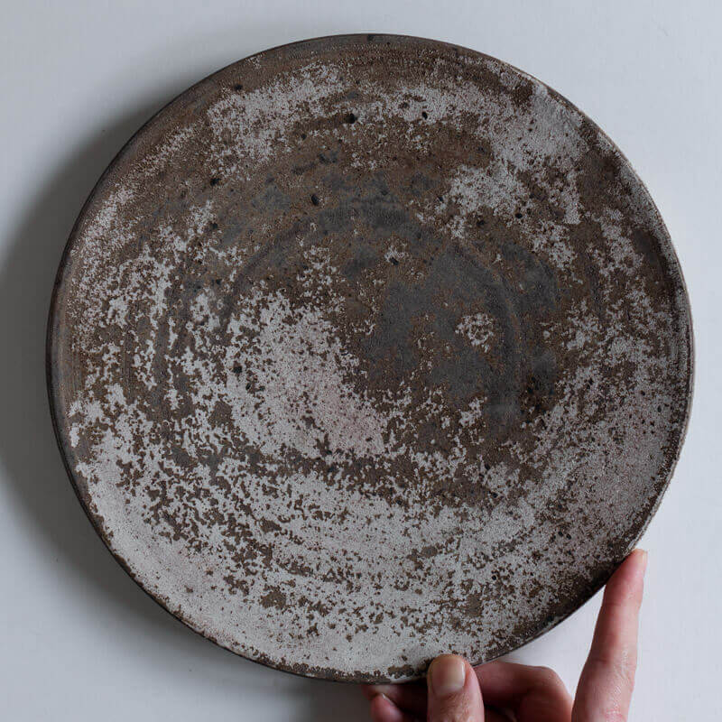 芳賀稔 剥白 プレート 25cm D