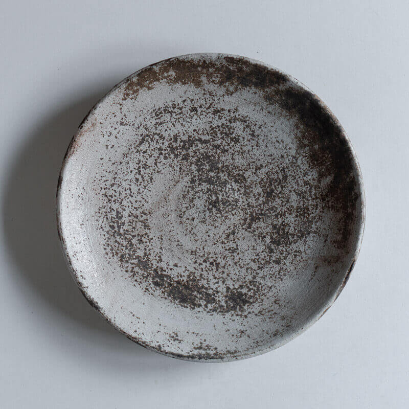 芳賀稔 剥白 浅鉢 21cm