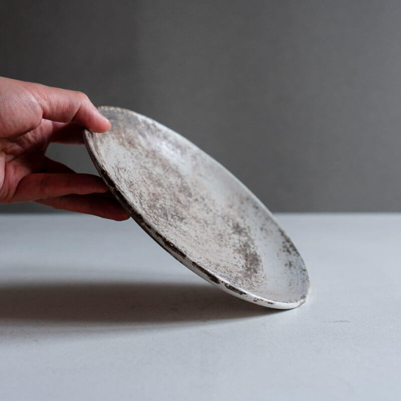 Haga Minoru Hakuhaku Shallow Bowl 21cm