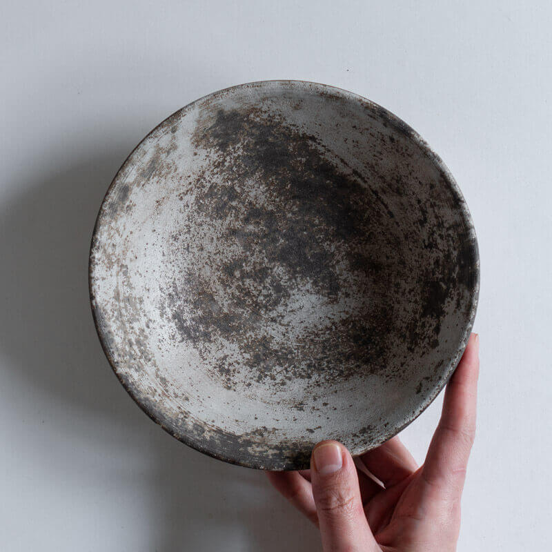 芳賀稔 剥白 鉢 19cm