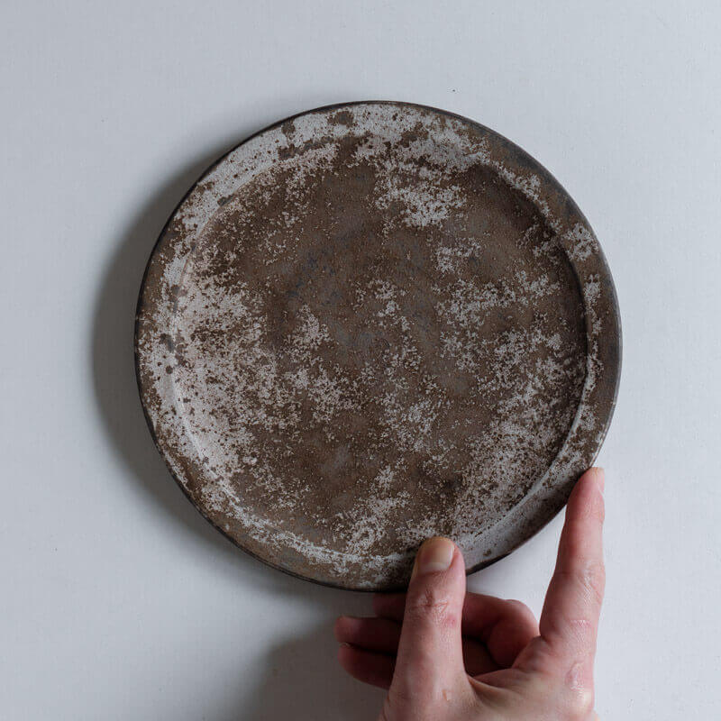 芳賀稔 剥白 プレート 19cm