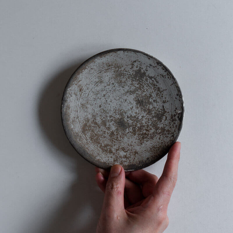 芳賀稔 剥白 プレート 15cm