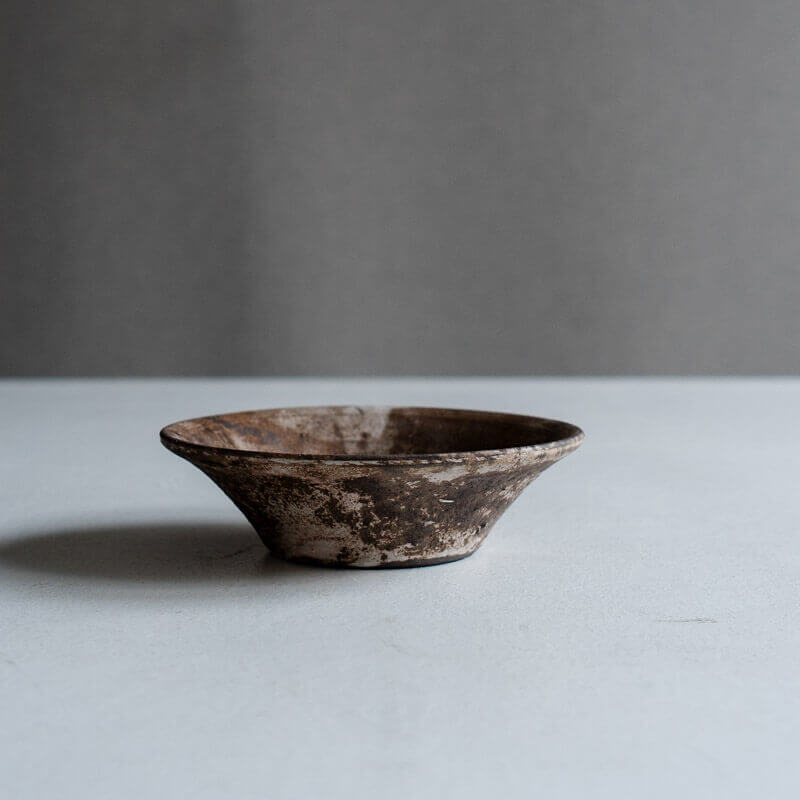 芳賀稔 剥白 ヒラキ鉢 14cm