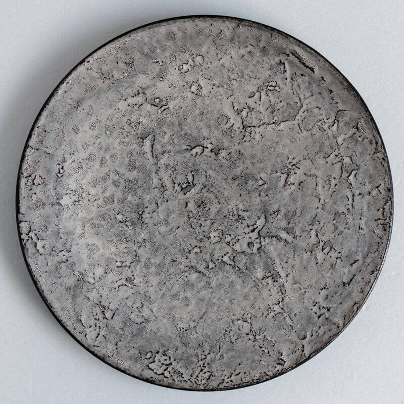 Haga Minoru Black and Silver Crustal Plate 25cm A