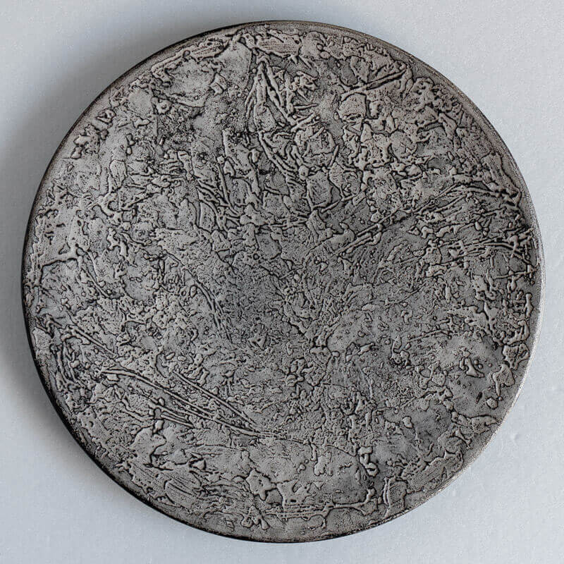 Haga Minoru Black and Silver Crustal Plates 25cm C