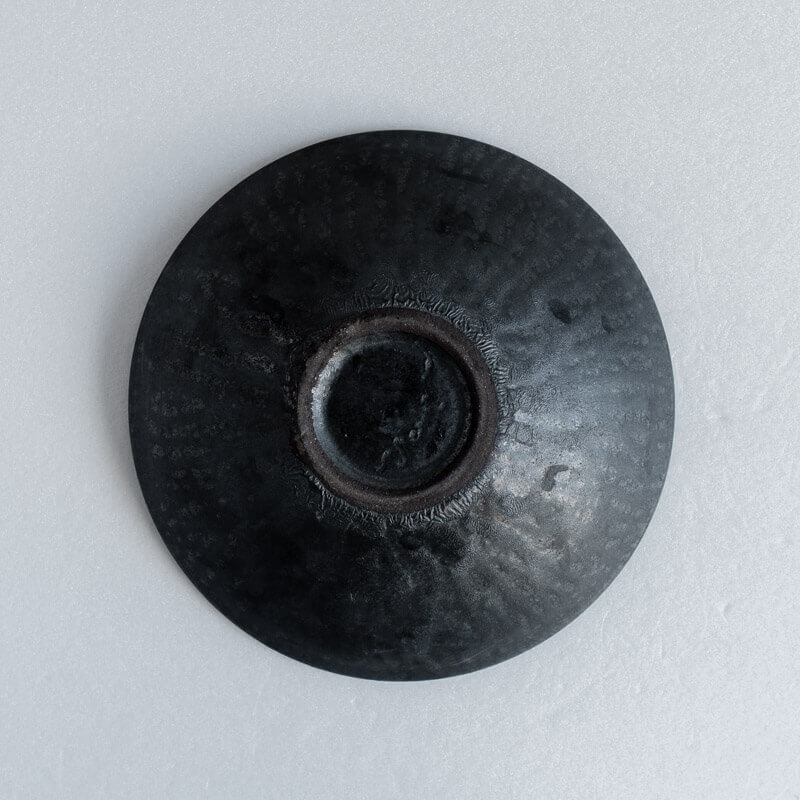 Haga Minoru Black and Silver Bowl 19cm