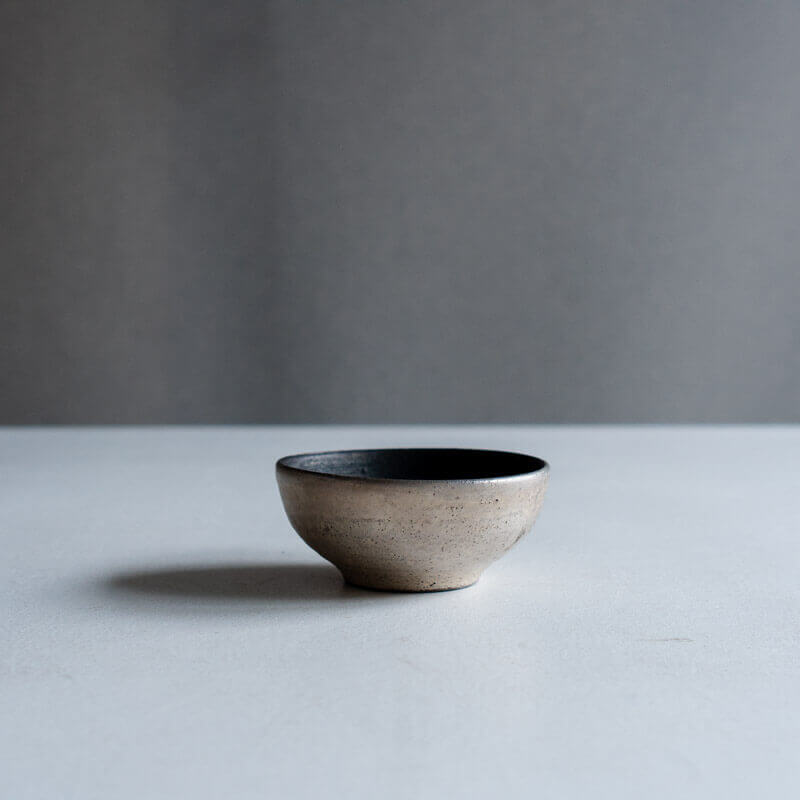 芳賀稔 黒銀 ボウル 11cm