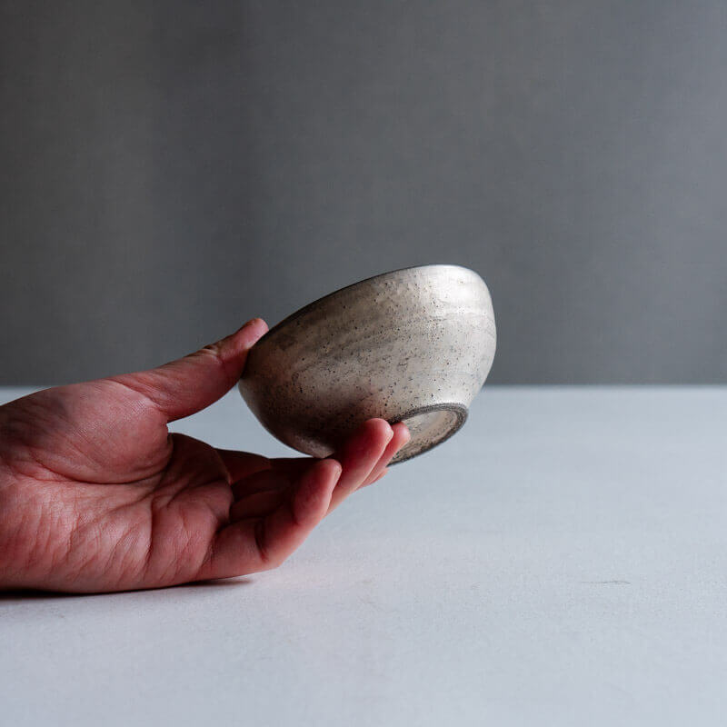 芳賀稔 黒銀 ボウル 11cm