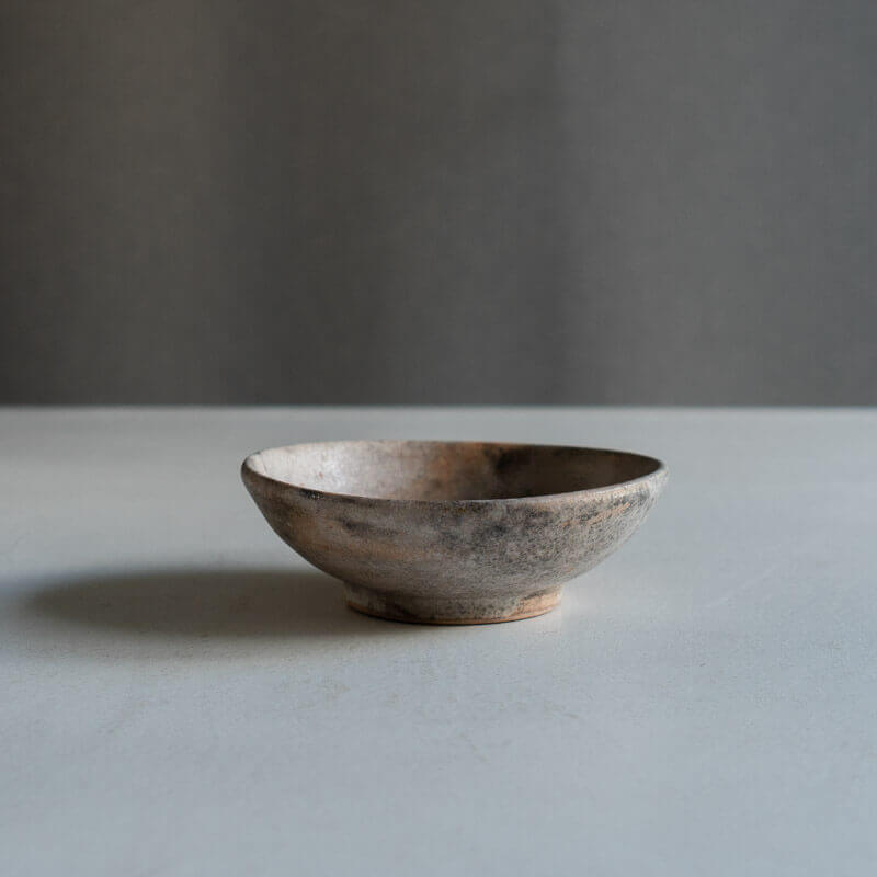 芳賀稔 埋め焼き 白 鉢 15cm A