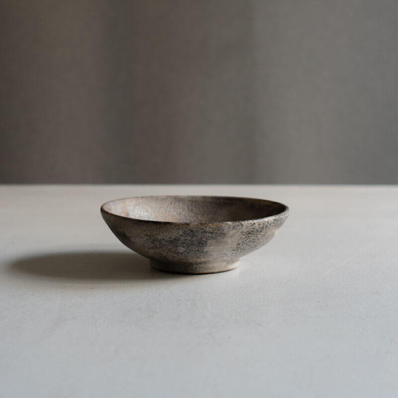 芳賀稔 埋め焼き 白 鉢 15cm B